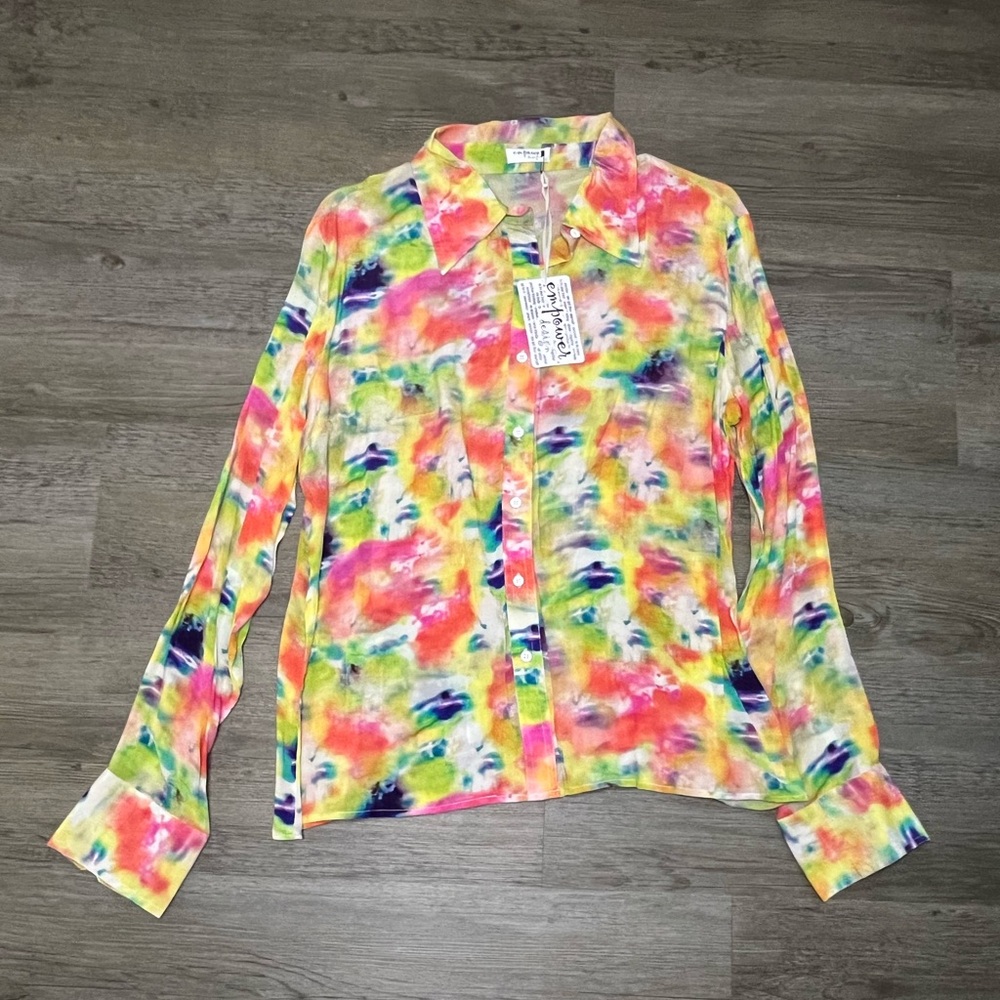 Vibrant Multicolor Button Down Shirt